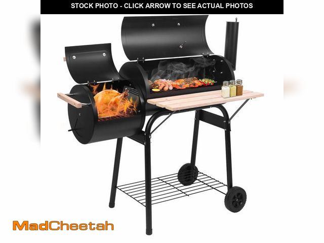 Lot 74-14258794 - Zimtown BBQ Charcoal Grill Outdoor Barbecue Pit with Offset Smoker Patio Backyard Black - UNUSED