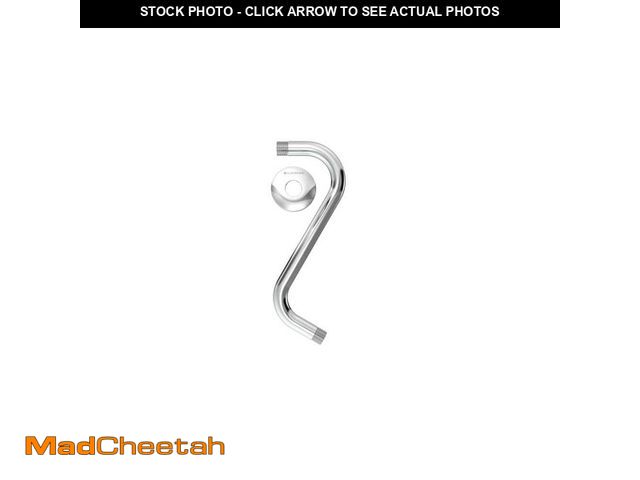 Lot 74-14315939 - Glacier Bay 11 in. S-Style Shower Arm, Chrome - UNUSED