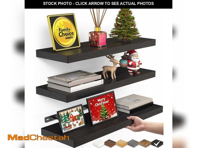 Lot 74-12698626 - BAYKA Floating Shelves for Wall, Wall Mounted Rustic Wood Shelves for Bathroom, Bedroom, Living Room...