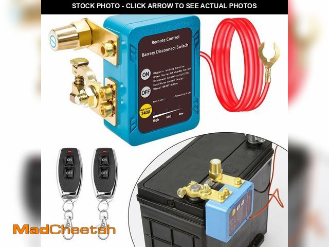 Lot 74-12705214 - Remote Battery Disconnect Switch 12v, 240A, Upgrade Smart Voltage Car Kill Switch Anti-Theft, Preven...