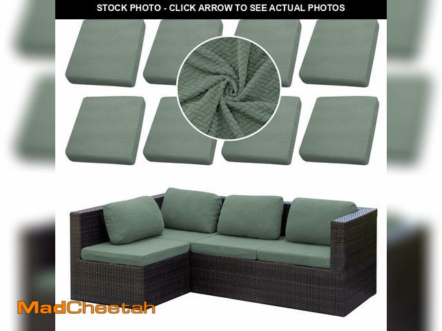 Lot 74-13954712 - SUKAIKEQA Outdoor Cushion Covers Set,8PCS Patio Furniture Couch Seat Slipcovers, Replacement for Sof...
