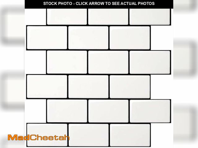 Lot 74-12698305 - Art3d Peel and Stick Backsplash for Kitchen White Subway (10 Tiles, Thicker Design) - UNUSED
