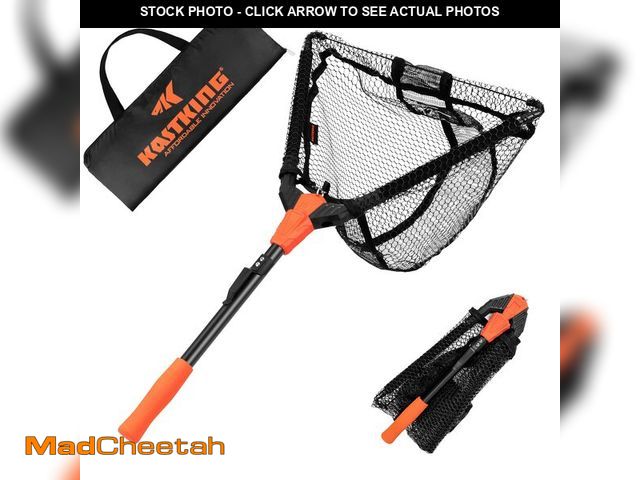 Lot 74-14298650 - KastKing Pontus Fishing Net, Foldable &amp; Lightweight Landing Net with Built in Length Scale, Stre...