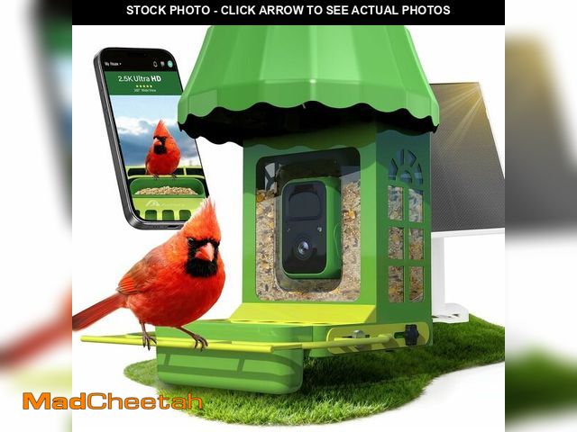 Lot 74-13709185 - Avinory Smart Bird Feeder with Camera 2.5K HD, Solar Powered AI Bird Identifier 10000+ Species, 32GB...