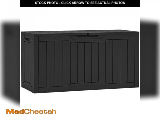 Lot 74-12539183 - YITAHOME 80 Gallon Resin Deck Box, Outdoor Lockable Storage Box for Patio Furniture, Waterproof Pati...