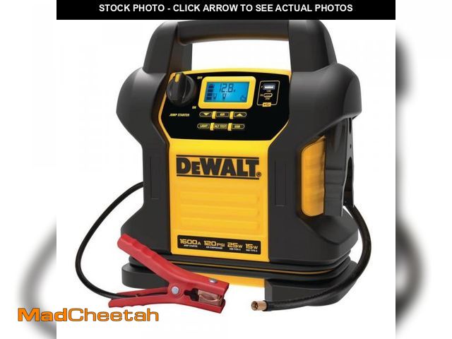 Lot 74-11825685 - DEWALT 1600 Peak Amp Jump Starter with Digital Compressor and USB Power Bank - USED