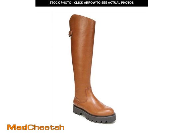 Lot 74-12149215 - Franco Sarto Franco Balin Knee High Boot (Cognac Leather) 6.5 M Round Toe, Platform Heels - UNUSED