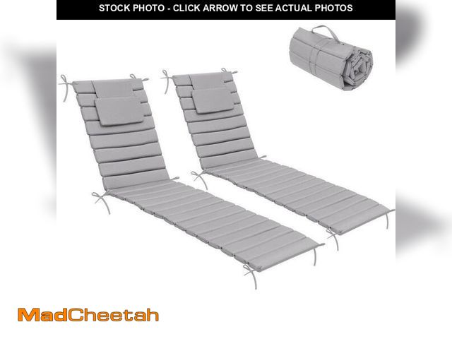 Lot 74-14292484 - Crestlive Products s 80 in. x 26 in. Outdoor Chaise Lounge Cushions with Headrest Replacement Patio ...