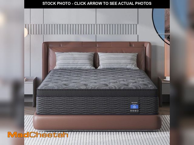 Lot 74-14241995 - Queen Medium Firm 14 in. Hybrid Cooling Gel Memory Foam Euro Top Mattress, Motion Isolation, and Bed...