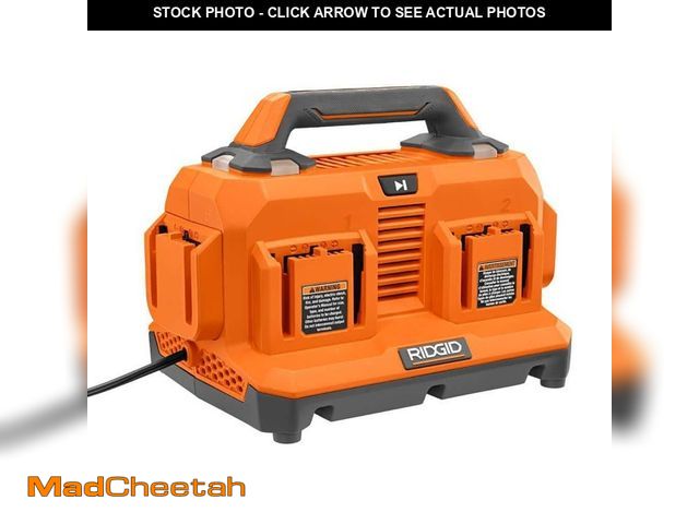 Lot 74-13800663 - RIDGID 18V 6-Port Sequential Charger - USED