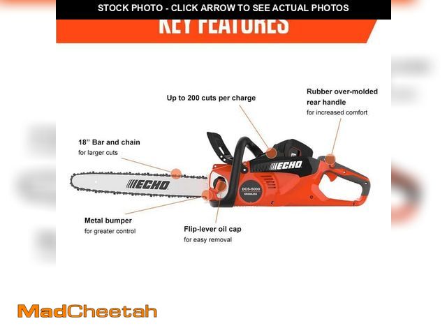 Lot 74-14312745 - (MISSING BATTERY) ECHO 56V 18 in. Cordless Electric Battery Brushless Rear Handle Chainsaw Kit with ...