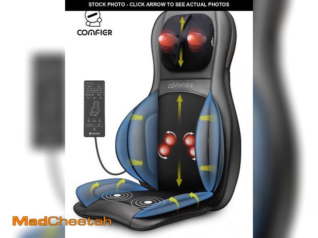 Lot 74-12158964 - Comfier Shiatsu Neck Back Massager, 2D/3D Kneading Massage Chair Pad, Heating Compression Seat Cushi...