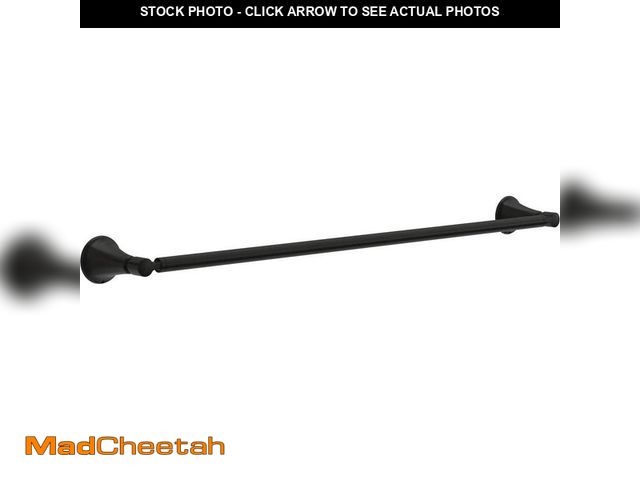 Lot 74-14606663 - Delta Lorna 24 in. Wall Mounted Towel Bar Bath Hardware Accessory in Matte Black LNA24-MB - UNUSED