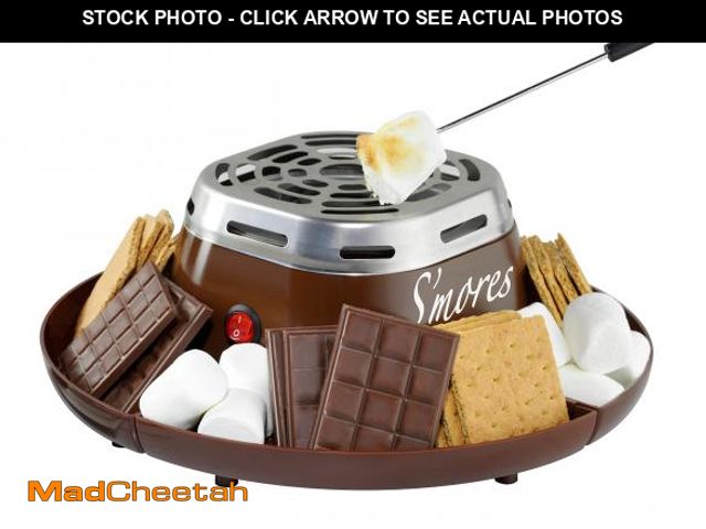 Lot 74-12219055 - Nostalgia Tabletop Indoor Electric S'mores Maker - Smores Kit With Marshmallow Roasting Sticks and 4...
