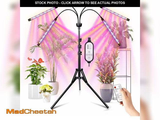 Lot 74-13710008 - LED Grow Lights for Indoor Plants Full Spectrum with 15-63 inches Adjustable Tripod Stand, Red Blue ...