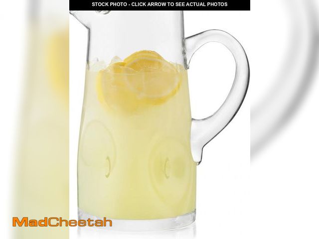 Lot 74-12137073 - Libbey Impressions Large Glass Pitcher, 80 Oz, Clear, Tall Cocktail Pitcher, Modern Glass Pitchers w...