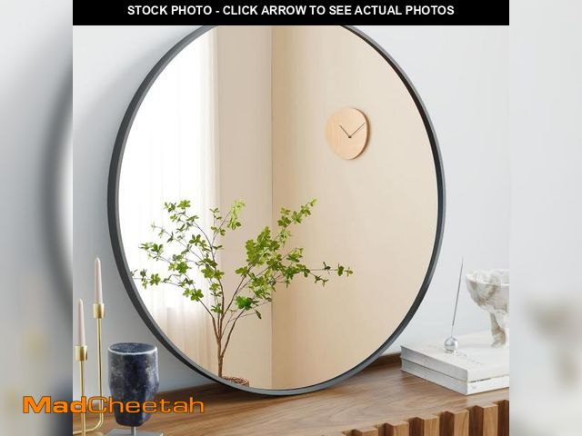 Lot 74-12137281 - Sweetcrispy Black Round Wall Mirror 20 Inch, Bathroom Mirrors for Over Sink, Wall Decor for Bathroom...