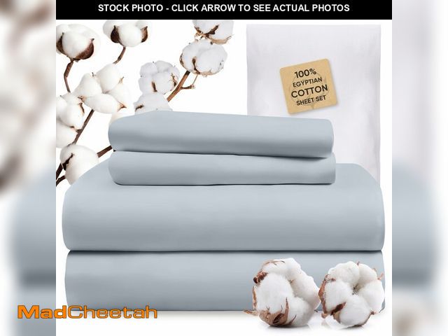 Lot 74-14273416 - TWK 1200 Thread Count 100% Egyptian Cotton Sheets Bed Set,Thickness,Long-Lasting Durability,Resists ...