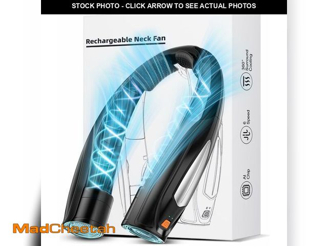 Lot 74-12973117 - Hionly AI Neck Fan, 6 Speeds Adjustable Portable Personal Fan Rechargeable, Faster Cooling Wearable ...