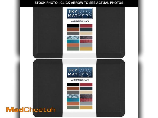 Lot 74-12898794 - Sky Solutions Anti Fatigue Floor Mat - 3/4" Thick Cushioned Kitchen Rug, Standing Desk Mat - Comfort...