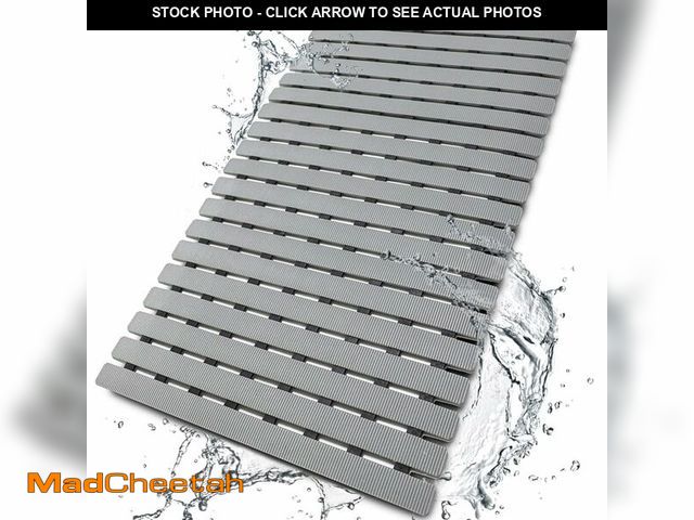 Lot 74-14206674 - BEMISO Shower Mat Non Slip Bathtub Mat with Suction Cups and Drain Holes 27.5 x15.7 Inch Bath Mat fo...