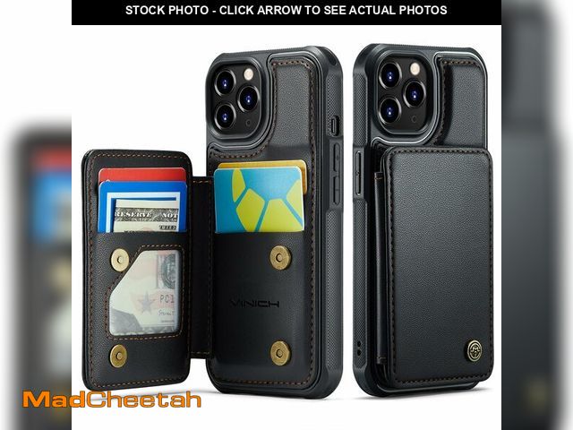 Lot 74-12718564 - Vinich for iPhone 11 Pro Max Wallet Case with Card Holder, RFID Blocking Credit Slots Kickstand Shoc...