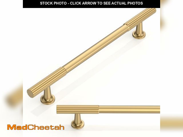 Lot 74-13548983 - Talentedeco 10 Pack Brushed Brass Cabinet Pulls 6.3 Inch(160mm) Kitchen Cabinet Handles Cabinet Hard...