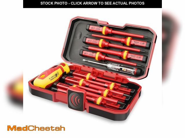 Lot 74-12713039 - HURRICANE 1000V Insulated Electrician Screwdriver Set, All-in-One Premium Professional 13-Pieces CR-...