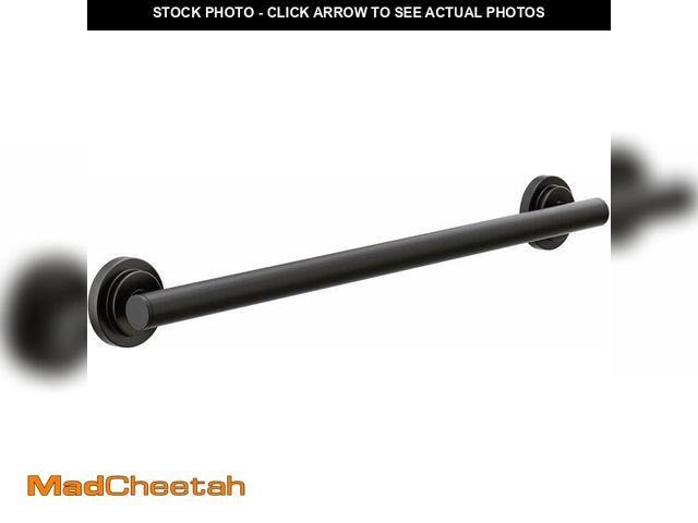 Lot 74-13696918 - Moen YG0724BL Bathroom Safety 24-Inch Stainless Steel Modern Bathroom Grab Bar - UNUSED