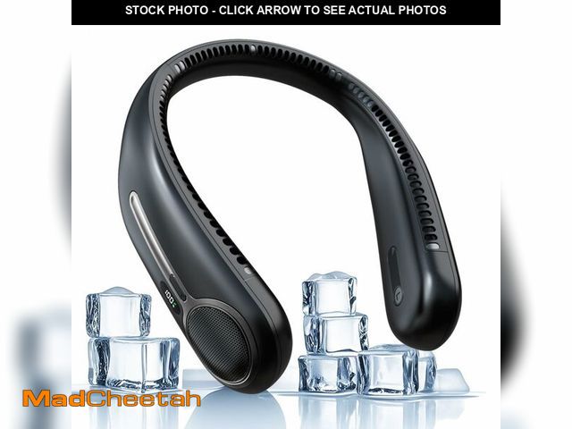 Lot 74-14271367 - Portable Neck Fan, Personal Wearable Bladeless Fan, 6000mAh USB Rechargeable, 360ÃÂ° Airflow, LED D...
