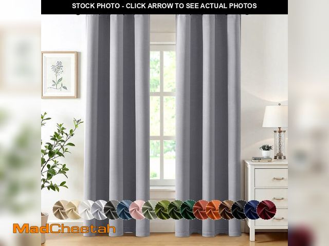 Lot 74-14270114 - MIULEE Blackout Curtains for Bedroom Living Room 2 Panels, Thermal Insulated Room Darkening Drapes G...