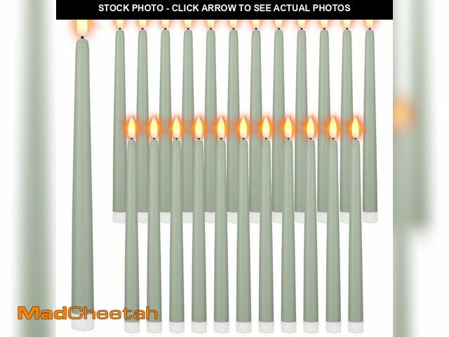 Lot 74-13952064 - Macarrie 24 Packs Flameless Taper Candles Battery Operated Fake 11 Inch Long Candlelight LED Flamele...