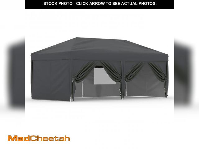 Lot 74-12153109 - HarmonyHealth 10x20 Pop Up Canopy Tent Outdoor Canopy with 6 Removable Sidewalls One-Person Set Up H...