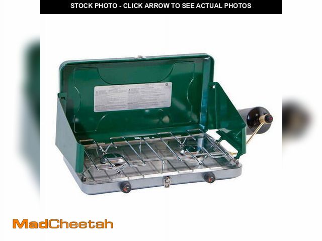 Lot 74-12686293 - Ozark Trail brand 2-Burner 1ok BTU Propane fuel Camping Stove - UNUSED