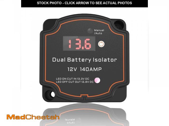 Lot 74-12121053 - Smart Dual Battery Isolator 12V 140A Auto or Manual Control, Waterproof Voltage Sensitive Relay(VSR)...