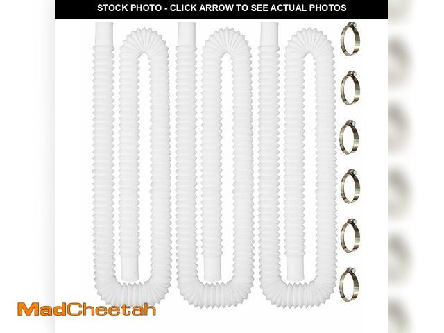 Lot 74-14329600 - 1.5 Inch Pool Hoses for Above Ground Pools, 1 1/2 Pool Hose, Pool Filter Pump Hoses, with 6 Metal Cl...
