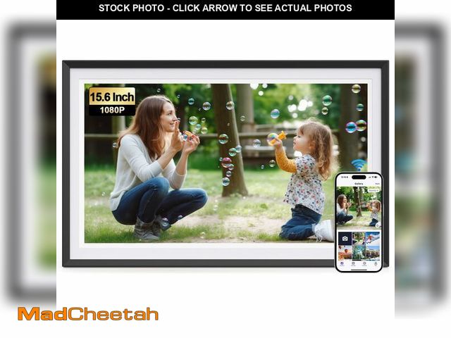 Lot 74-14376806 - 15.6 Inch WiFi Digital Photo Frame, Frameo Smart Picture Frame 32GB Large Storage, 1080P IPS FHD Tou...