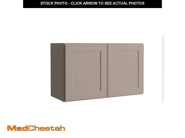 Lot 74-12649514 - Hampton Bay Courtland 30 in. W x 12 in. D x 18 in. H Assembled Shaker Wall Bridge Kitchen Cabinet in...