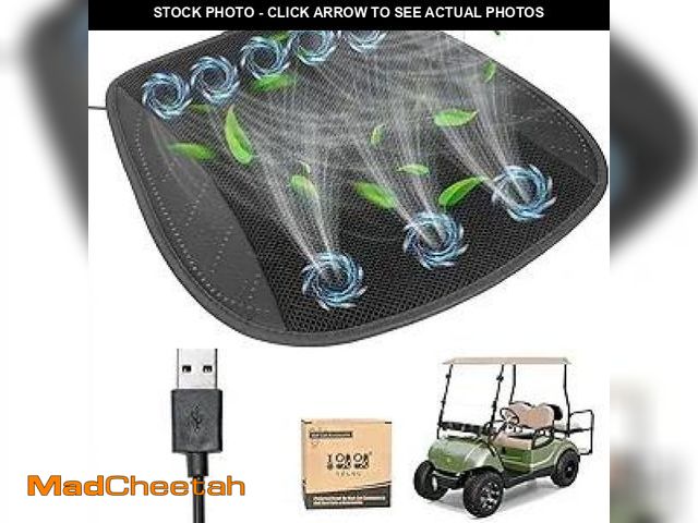 Lot 74-12128064 - 10L0L Universal Cooling Golf Cart Seat Cover Ventilated Seat Cushion with Fan Summer Breathable 3 Wi...