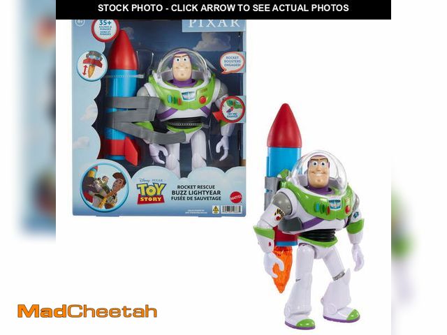 Lot 74-12686102 - Disney and PixarToy Story Buzz Lightyear 10-inch Action Figure Toy with Rocket &amp; Sounds - USED