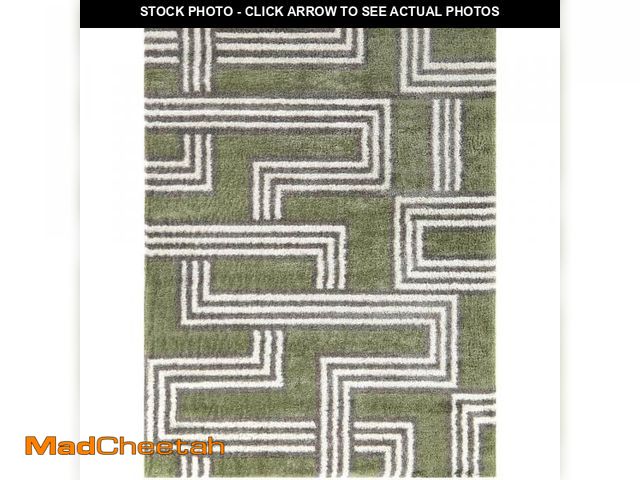 Lot 74-12298382 - BALTA Breyton Green 8 ft. x 10 ft. Stripe Area Rug - UNUSED