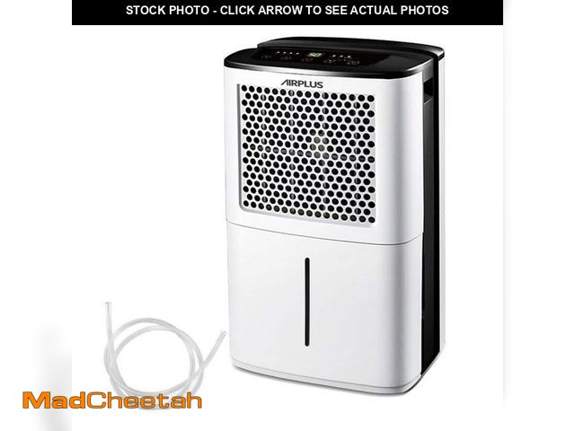 Lot 74-12557878 - Edendirect 38 pt. 2000 sq. ft. Portable Dehumidifier in White with 3.8 L Tank, Auto Defrost, Anionic...