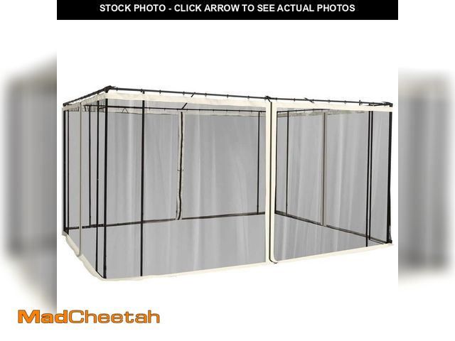 Lot 74-14115466 - Outsunny Replacement Mesh Mosquito Netting Screen Walls for 10 ft. x 12 ft. Patio Gazebo, 4-Panel Si...