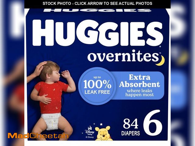 Lot 74-14068129 - Huggies Size 6 Overnites Baby Diapers: Overnight Diapers, Size 6 (35+ lbs), 84 Ct (2 Packs of 42), P...