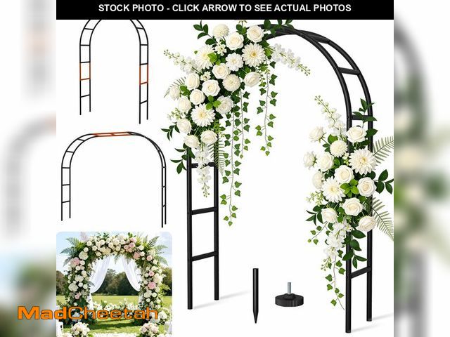 Lot 74-14266997 - Fecita Thickened Rustproof Garden Arch Metal Trellis for Climbing Plants Outdoor, Wedding Arch Garde...