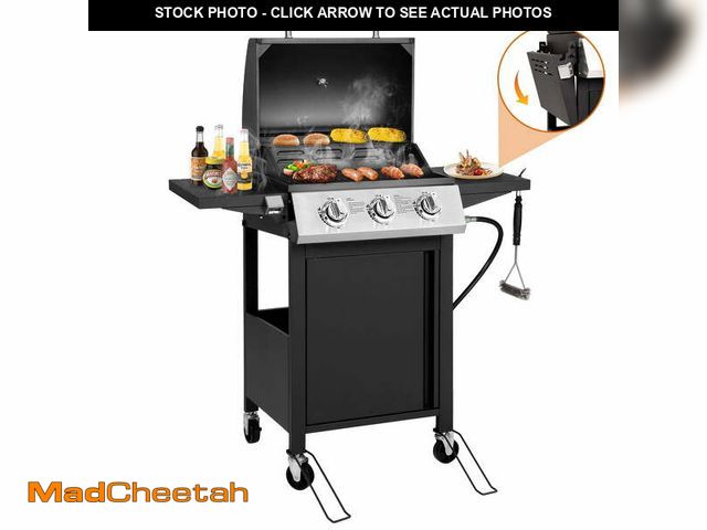 Lot 74-12270271 - SEGMART 3 Burner BBQ Propane Gas Grill, Stainless Steel 30,000 BTU Patio Garden Barbecue Grill with ...