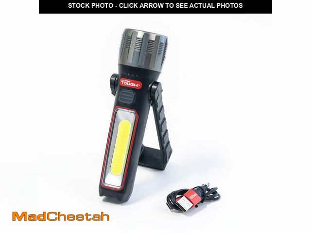Lot 74-12861774 - Hyper Tough 500 Lumens Portable Multi-Use LED Work Light with Folding Stand and Magnetic Base - UNUS...