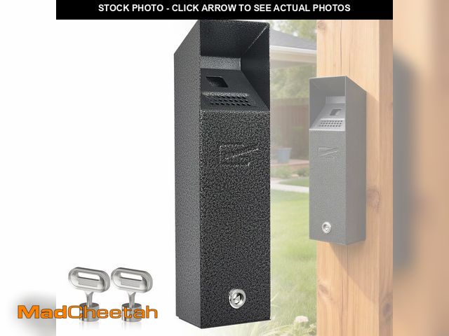 Lot 74-14337784 - Numeroustar Wall Mounted Trash Can Outdoor Commercial Receptacles Container Disposal Outdoor Vertica...