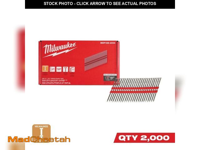 Lot 74-12776961 - Milwaukee 16D 3 in. x .131 in. Collated 21-Degree Duplex Nails for M18 FUEL Duplex Nailer (2000-Coun...
