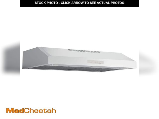 Lot 74-14244901 - GE Profile 30 in. Over the Range Convertible Range Hood with LED Light in Stainless Steel - USED